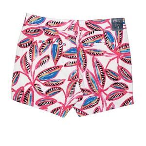 J Crew printed chino leaf shorts